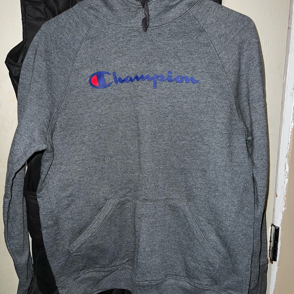champion dark grey hoodie